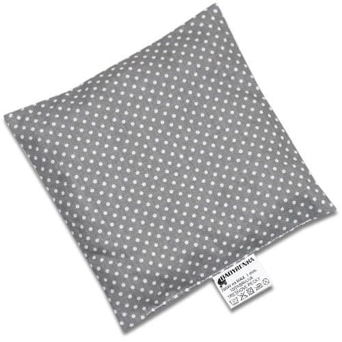 Babyrenka Babyrenka nahřívací polštářek 15x15 cm z třešňových pecek Dots grey