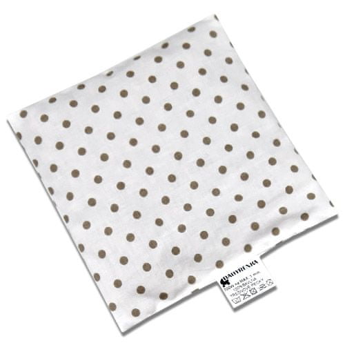 Babyrenka Babyrenka nahřívací polštářek 15x15 cm z třešňových pecek Puntík white grey