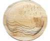 Dřevěná kulatá podložka pod hrnek, skleničky, motiv moře