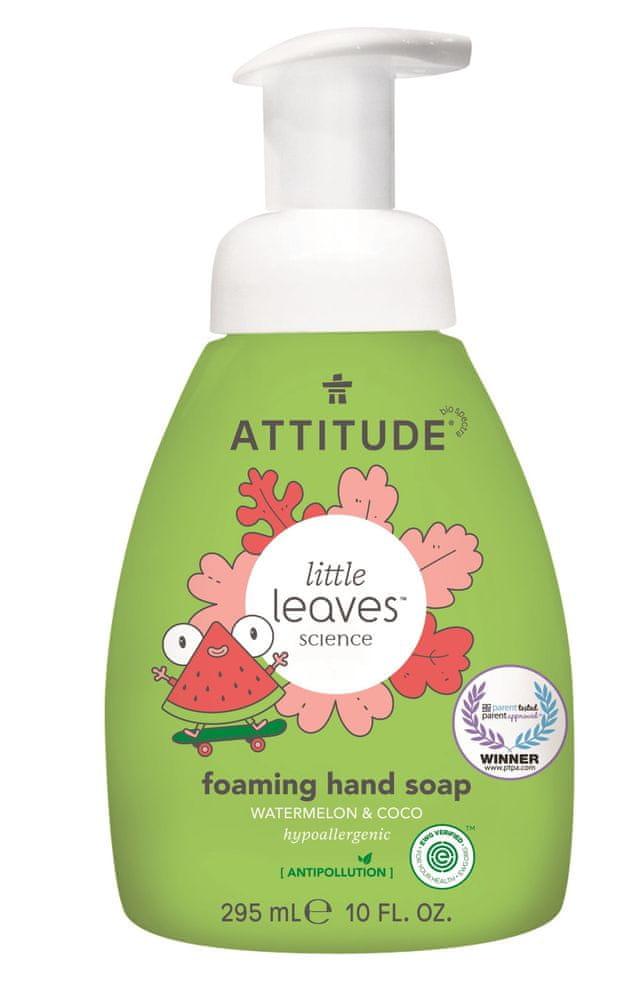 Attitude Dětské pěnivé mýdlo na ruce ATTITUDE Little leaves s vůní melounu a kokosu 295 ml