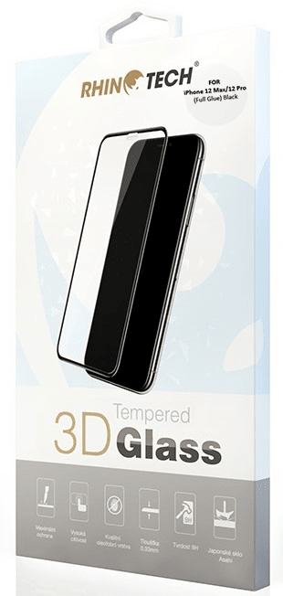 RhinoTech 2 Tvrzené ochranné 3D sklo pro Apple iPhone 12/ 12 Pro 6,1'' RT186