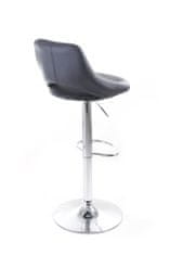 G21 Barová židle G21 Aletra koženková, prošívaná black
