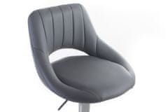 G21 Barová židle G21 Aletra koženková, prošívaná grey