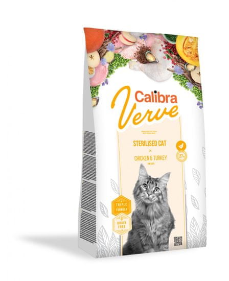 Calibra Verve Cat Verve GF Sterilised Chick&Turkey 750 g NEW