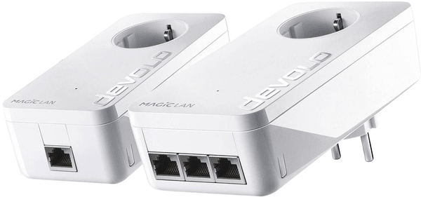 Powerline Devolo Magic 2 LAN triple Starter Kit (8514) Powerline dlhý dosah rýchly stabilný internet pokrytie