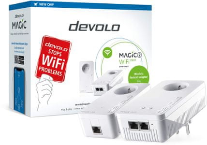 Powerline Devolo Magic 2 WiFi next Starter Kit (8621) Powerline dlouhý dosah rychlý stabilní internet