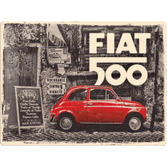 NOSTALGIC-ART Retro cedule plech 30 x 40 cm Fiat 500 (Retro)