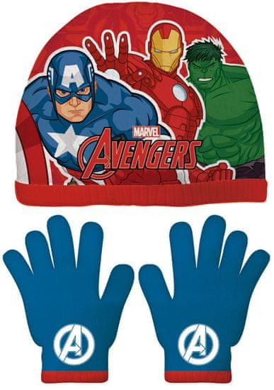 Disney chlapecký set čepice a rukavice Avengers