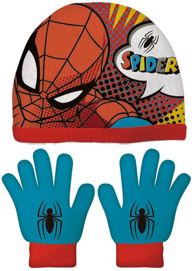Disney chlapecký set čepice a rukavice Spiderman