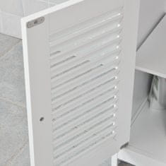 SoBuy FRG237-W Skříňka pod umyvadlo Koupelnová skříňka Bílá 60x58x34cm