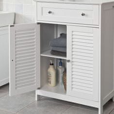 SoBuy FRG238-W Koupelnová komoda, koupelnová skříňka, příborník, předsíňka, bílá 60x87x35cm