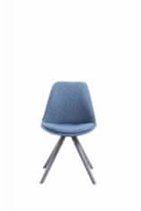 BHM Germany Jídelní židle Louse, modrá / stříbrná