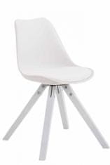 BHM Germany Jídelní židle Louse, bílá / stříbrná