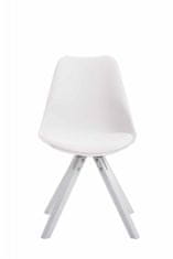 BHM Germany Jídelní židle Louse, bílá / stříbrná