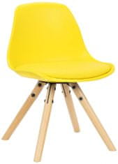 BHM Germany Dětská jídelní židle Nakoni, žlutá