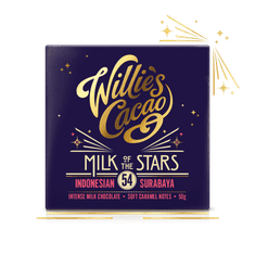 Willies Cacao Čokoláda mléčná MILK OF THE STARS, Indonesian Surubaya 54%, 50g