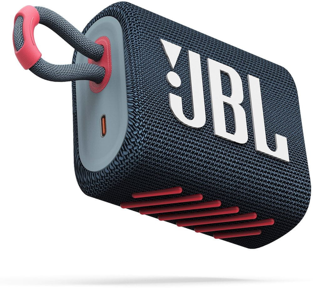 Levně JBL GO 3, modrá/růžová