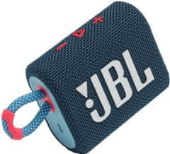 JBL GO 3, modrá/růžová