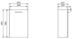 CERSANIT Set 887 skříňka lara s umyvadlem como 40 ořech dsm (S801-188-DSM)