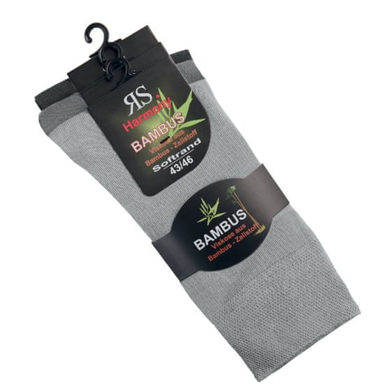 RS dámské i pánské zdravotní bambusové antibakteriální ponožky bez gumiček 43038 3-pack