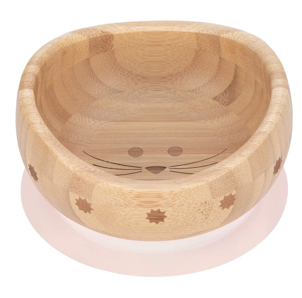Levně Lässig Bowl Bamboo/Wood Little Chums mouse with suction pad/silicone 1310049725