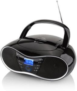 stylový radiomagnetofon gogen cdm 388 subt Bluetooth fm digitální tuner 20 předvoleb usb vstup line in sluchátkový výstup skvělý zvuk cd mechanika slot pro paměťové karty lcd displej s modrým podsvícením dva reproduktory o výkonu 2 w madlo pro snadné přenášení