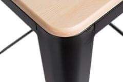 Fernity Barová židle Paris Wood 65cm, borovice černá přírodní