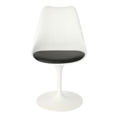 Židle Tulip Basic bílá / černá s polštářem