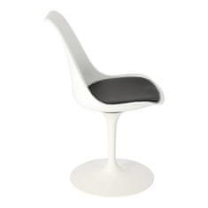 Fernity Židle Tulip Basic bílá / černá s polštářem
