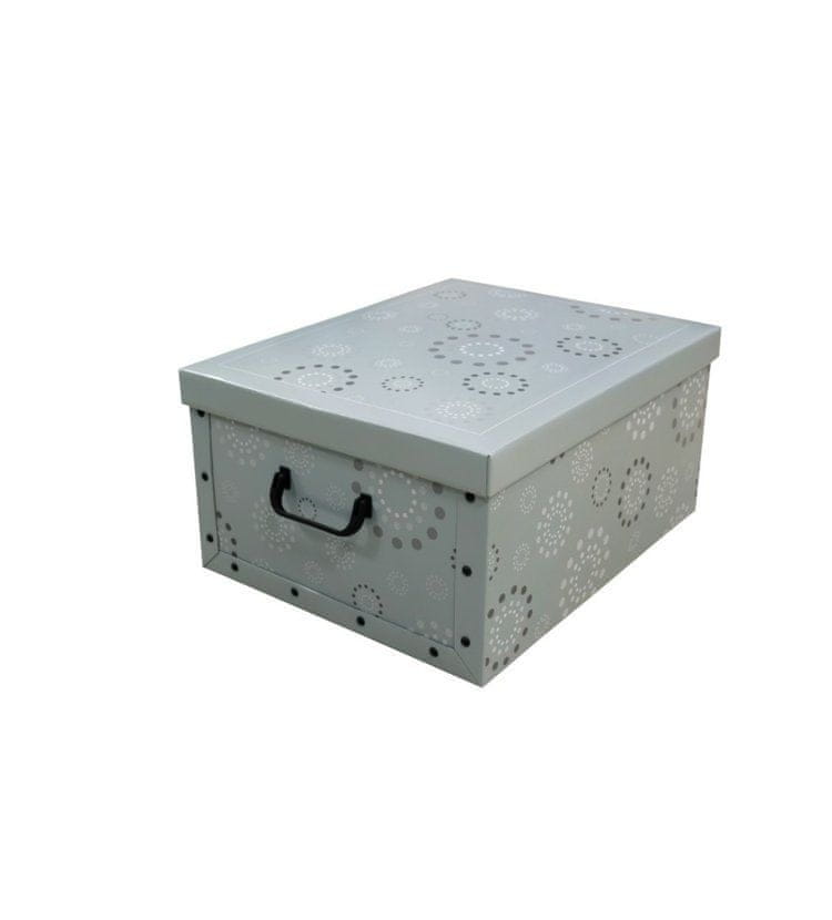 Compactor Skládací úložná krabice Ring - karton box 50 x 40 x 25 cm, zelená