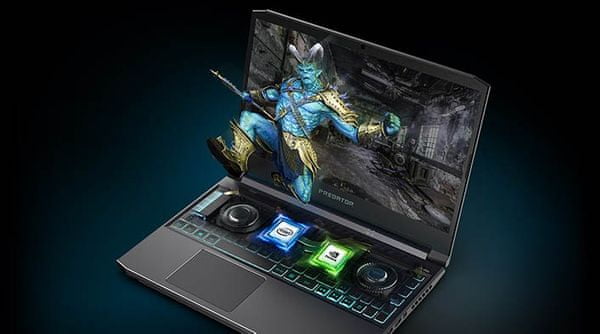 Herný notebook Acer Predator Helios 300 Intel Core 9. generácie, dedikovaná grafika NVIDIA GeForce RTX, operačná pamäť DDR4