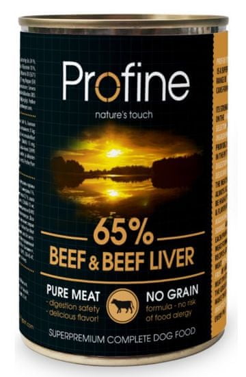 Profine Pure meat Beef & Beef Liver 6x400 g