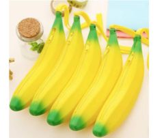Kraftika Silikonové dětské pouzdro na psací potřeby ve tvaru banánu,