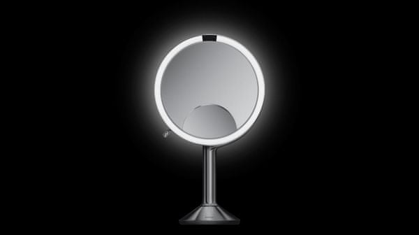 Simplehuman Kozmetické zrkadlo Sensor TRIO, LED osvetlenie, 1x / 5x / 10, dobíjacie, matný nerez 