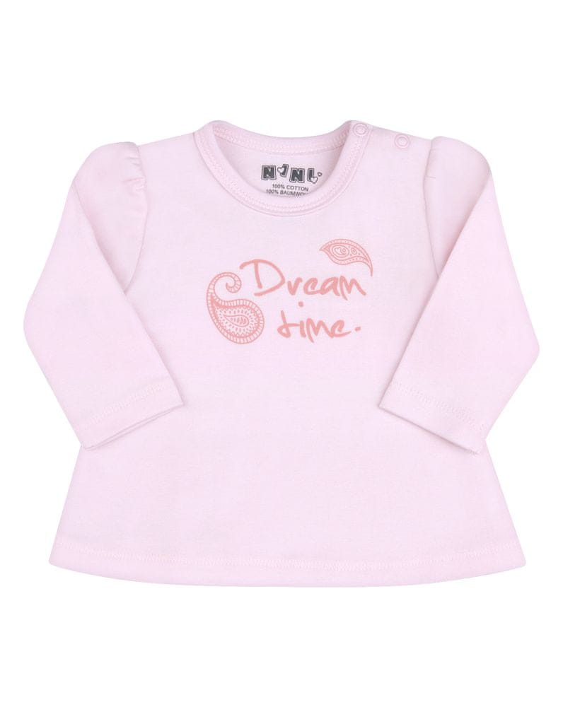 Nini dívčí tričko z organické bavlny růžová 80