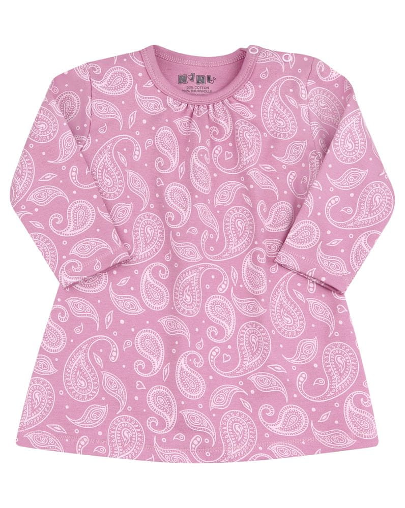 Nini dívčí šaty z organické bavlny růžová 92