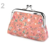 Kraftika 1ks 2 růžová sytá malá peněženka s květy, peněženky