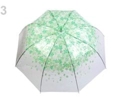 Kraftika 1ks zelená vodová dámský průhledný vystřelovací deštník