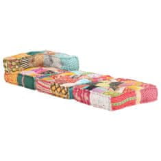 Greatstore Modulární pouf patchwork textil