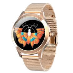 NEOGO SmartWatch Glam Pro, dámské chytré hodinky, zlaté/kovové