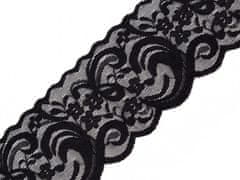 Kraftika 13.5m black elastická krajka šíře 90mm, elastické krajky