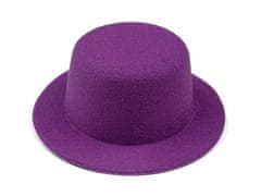 Kraftika 1ks fialová purpura mini klobouček / fascinátor k dozdobení