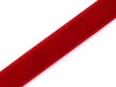Kraftika 3m červená sametová stuha šíře 9mm