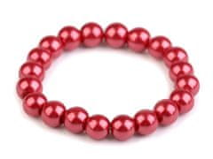 Kraftika 1ks červená perlový náramek, perlové štrasové náramky