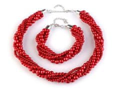 Kraftika 1sada červená jahoda perlový náhrdelník a náramek