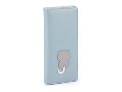 Kraftika 1ks 4 modrá sv. dámská / dívčí peněženka kočka 8,5x18cm