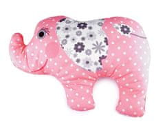 Kraftika 1ks (377) růžová sv. slon polštář s výplní - kočka, pes