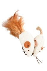 Zolux Hračka kočka myš bílá 2 x 4cm textil
