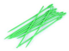 Kraftika 10ks 4 zelená sv. plastové jehly délka 15 cm tupé