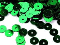 Kraftika 50g 4 zelená flitry hladké 6mm metalické, glitry, flitry